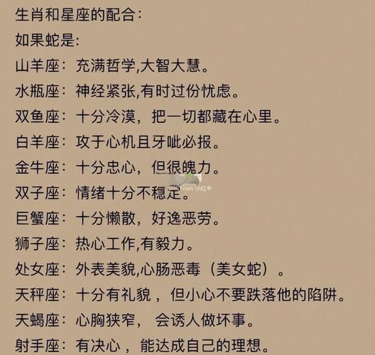 生肖属相和星座配对表（生肖属相和星座配对表大全）