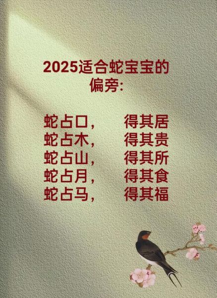 起名 生肖属相（蛇宝宝起名宜用带什么偏旁的字）