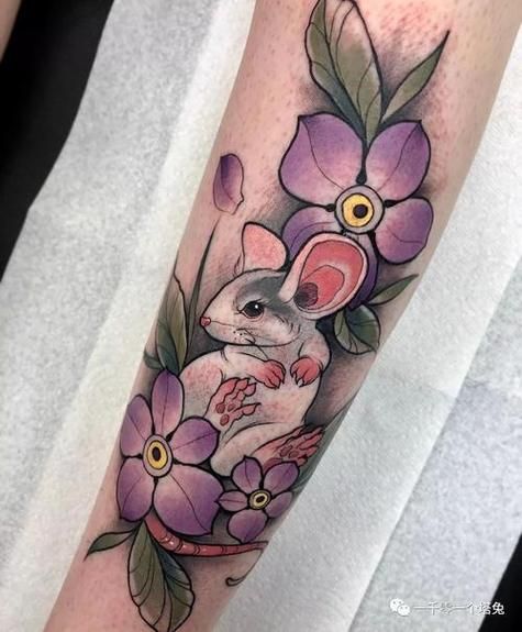 生肖属相纹身（属鼠纹身图案简单大方适合女生）