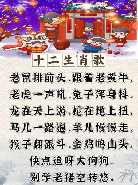 十二十生肖属相歌（十二生肖属相歌快速记忆技巧）