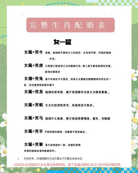 生肖鼠属相配对（生肖鼠属相配对婚姻指南全攻略）