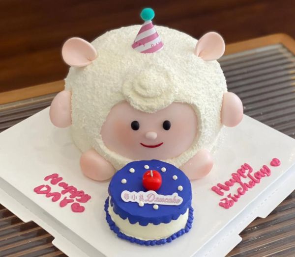 生肖羊属相蛋糕图片（属羊生日蛋糕图片大全简约可爱）