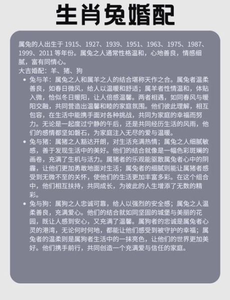 生肖兔结婚忌讳什么属相(生肖兔与哪些属相结婚最忌?)