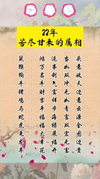 属相苦尽甘来的生肖（属相苦尽甘来的生肖有哪些）