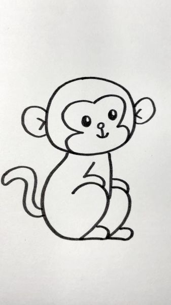 生肖属相画画猴（猴子简笔画教程大全）