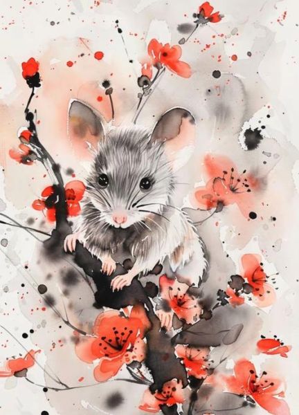 生肖属相渐变图案大全（渐变生肖鼠图案怎么画才好看）