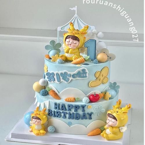 生肖属相宝宝蛋糕图片（生肖龙宝宝蛋糕图片样式）