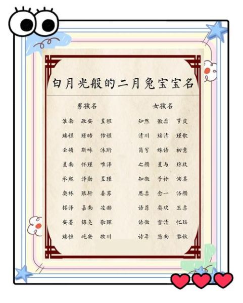 生肖属相女孩名字（属兔女孩高雅有涵养的名字大全）