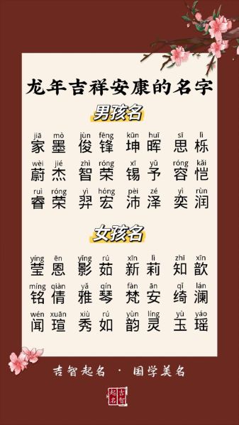 生肖大属相宝宝名字（龙宝宝起名宜用字大全）