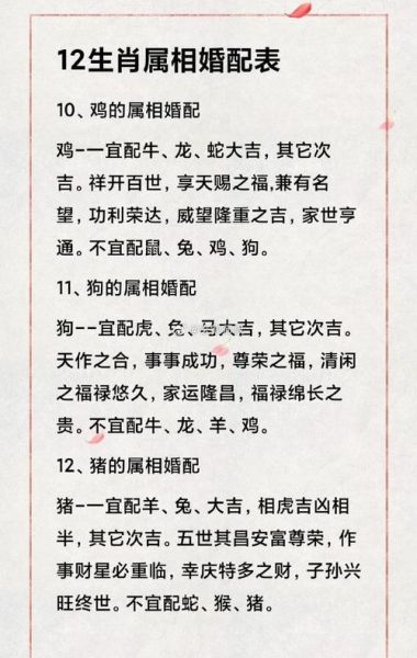 生肖不合结婚的属相(哪些生肖不合不宜结婚配对)
