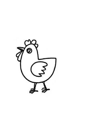 生肖属相绘画鸡（生肖鸡简单画法步骤图解）