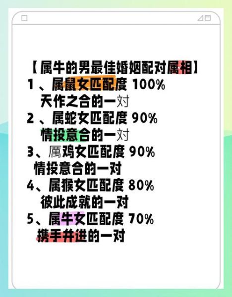 生肖牛的姻缘属相（生肖牛和什么生肖最配姻缘）