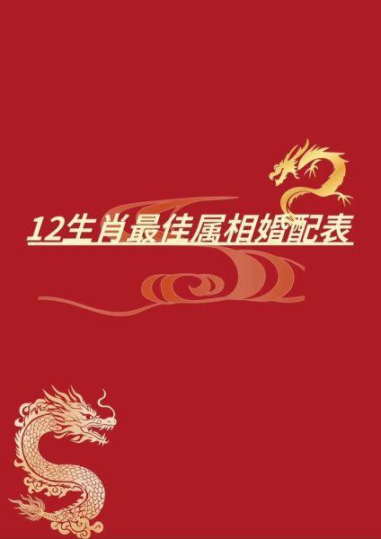 生肖配对表属相图片（2024新版生肖配对表图片高清下载）