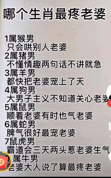 生肖男最怕老婆的属相（生肖男最怕老婆的属相排名）