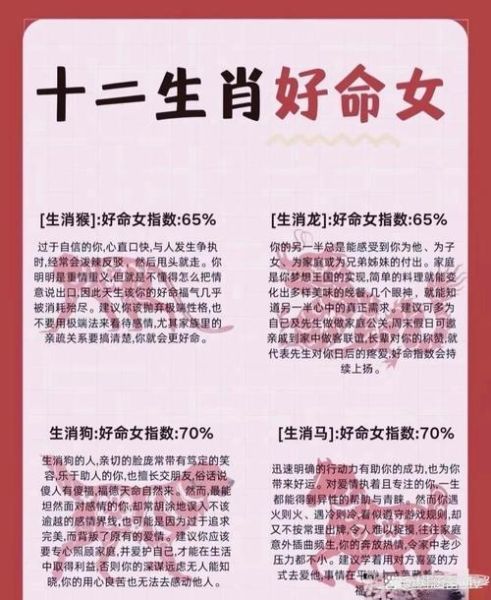 属相中什么生肖好呢女孩（女孩属什么生肖最好命）