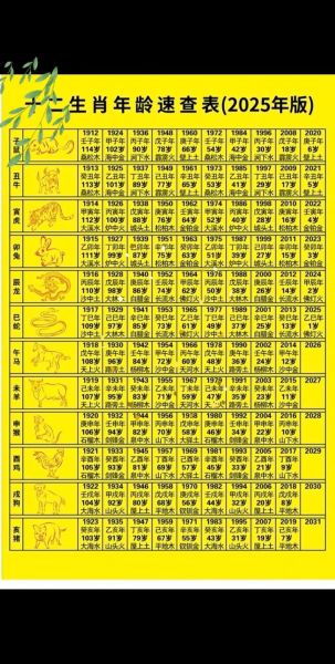 属相生肖为（2025属相生肖查询对照表）