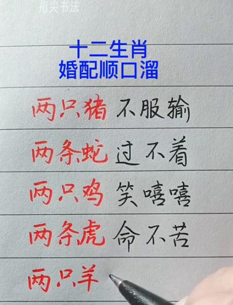 生肖属相配婚歌（生肖属相配婚歌顺口溜速查）