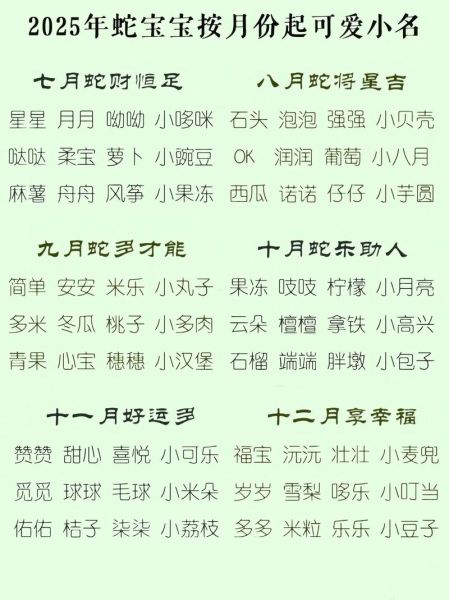 生肖属相网名查询大全(2025新生宝宝生肖网名速配手册)