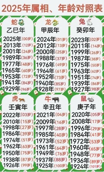 明年年属什么生肖属相（明年属什么生肖2025查询）