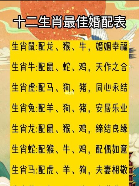 生肖属相配对神图（生肖属相婚配表图怎么看）