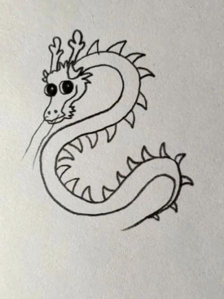 十二生肖属相龙绘画(手绘十二生肖龙简笔画教程)