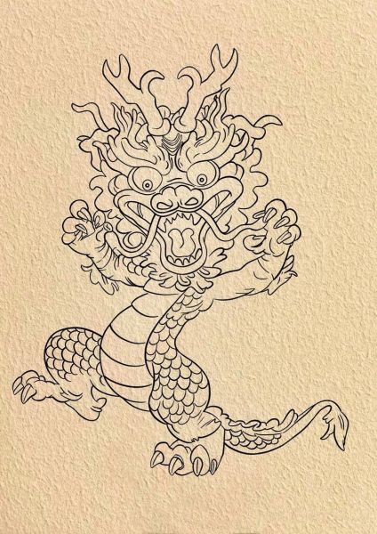 十二生肖属相龙绘画（手绘十二生肖龙简笔画教程）