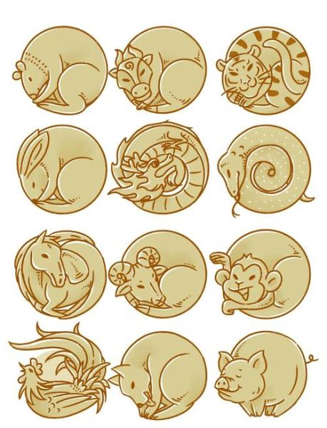属相生肖设计图（属相生肖设计图可爱手绘教程）