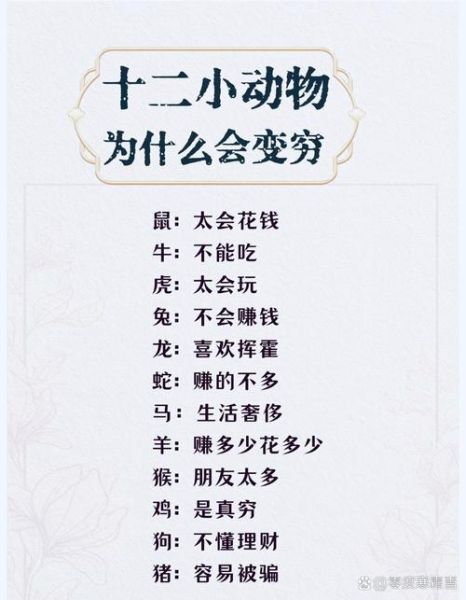 十二生肖哪些属相穷（十二生肖哪些属相真的穷）