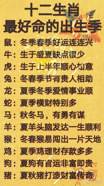 十二生肖生哪个属相好（十二生肖哪个属相最好命）