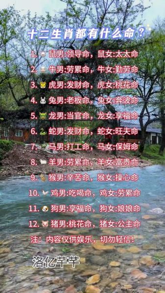 大命属相都有哪个生肖